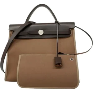 エルメス エールバッグジップPM ショルダーバッグ キャンバス D刻印 シルバー金具