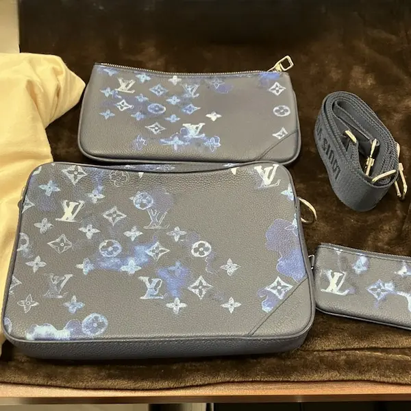ルイ・ヴィトン　トリオ メッセンジャー　モノグラム ウォーターカラー　M57840