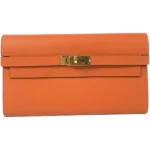 エルメス ケリーウォレット 財布 レザー □Q刻印 ゴールド金具