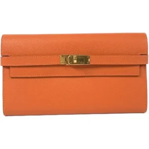 エルメス ケリーウォレット 財布 レザー □Q刻印 ゴールド金具