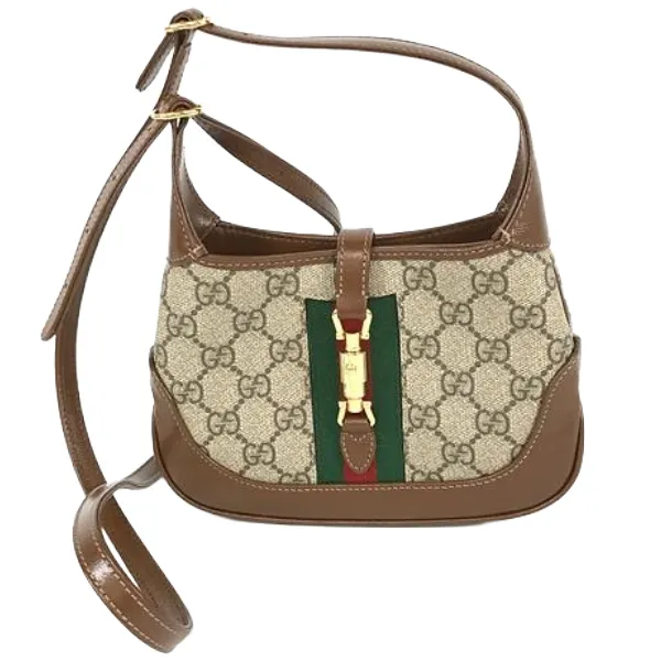 グッチ ジャッキー1961 GGスプリーム ショルダーバッグ PVC レザー