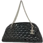 シャネル マドモアゼル チェーンショルダーバッグ パテントレザー