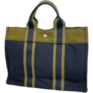 エルメス フールトゥPM トートバッグ キャンバス シルバー金具