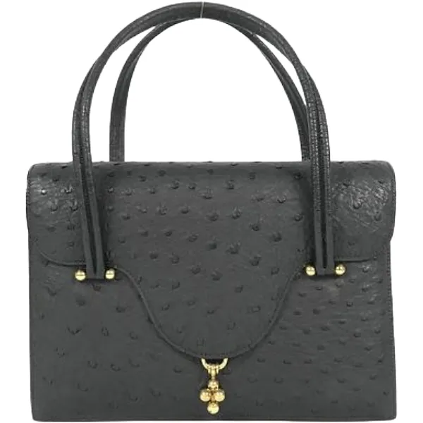 エルメス ベルランゴPM ショルダーバッグ オーストリッチ □D刻印 シルバー金具