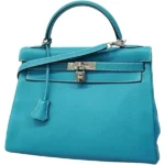 エルメス ケリー32 ハンドバッグ レザー □H刻印 シルバー金具