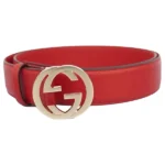 グッチ インターロッキングG ベルト レザー