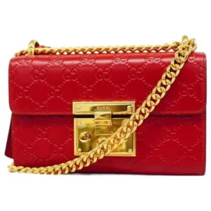 グッチ グッチシマ パドロック ショルダーバッグ レザー