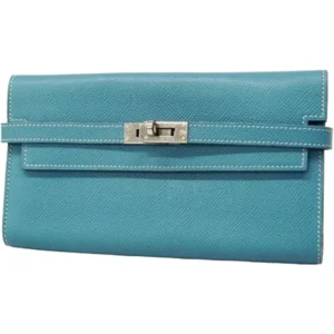 エルメス ケリーウォレット 財布 レザー □Q刻印 シルバー金具