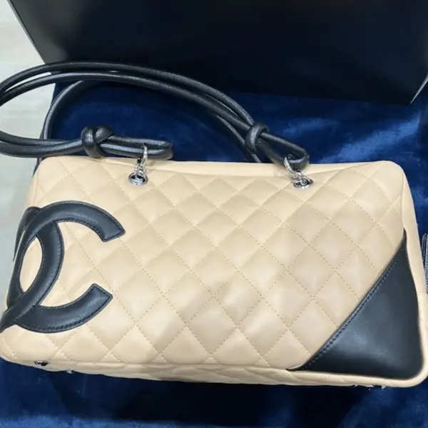 シャネル　カンボンライン　ボーリングバッグ