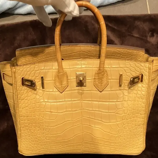 エルメス　バーキン25　アリゲーターマット　C刻印