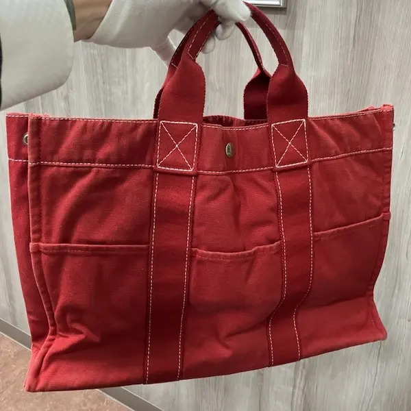 エルメス　ドーヴィル　コットンキャンバス　トートバッグ
