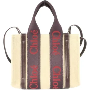 クロエ ウッディスモール トートバッグ キャンバス