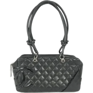 シャネル カンボン ハンドバッグ レザー