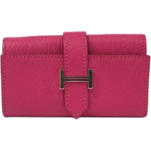 エルメス ベアンキーケース キーケース レザー □J刻印 シルバー金具