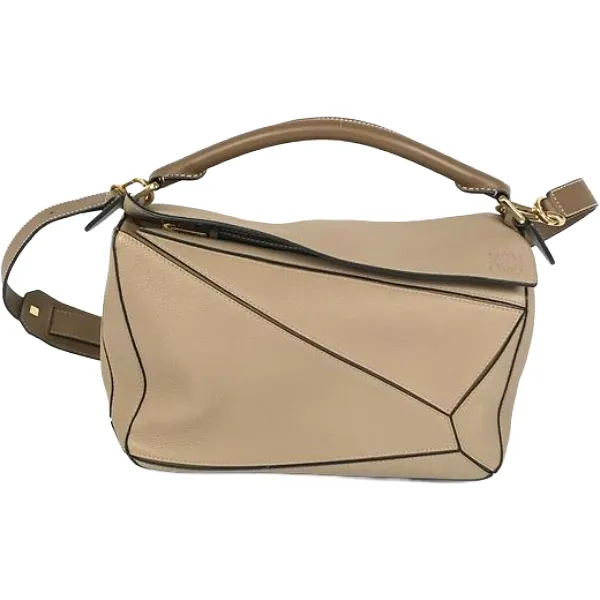 ロエベ アナグラム パズルバッグミディアム ハンドバッグ レザー