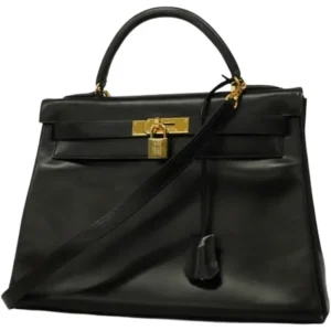 エルメス ケリー32 ハンドバッグ レザー ○V刻印 ゴールド金具