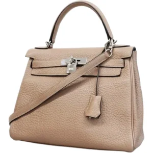 エルメス ケリー28 ハンドバッグ レザー □P刻印 シルバー金具