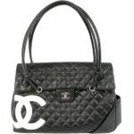 シャネル カンボン ショルダーバッグ ラムスキン