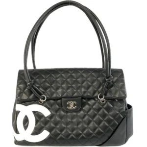 シャネル カンボン ショルダーバッグ ラムスキン