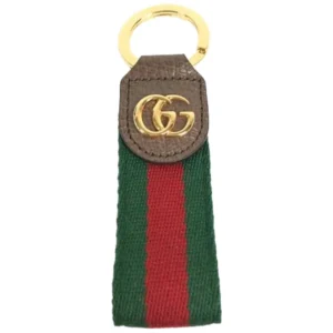 グッチ GGマーモント シェリーライン キーリング レザー キャンバス