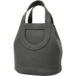 エルメス インザループ18モノクローム ハンドバッグ レザー K刻印