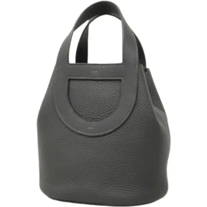 エルメス インザループ18モノクローム ハンドバッグ レザー K刻印