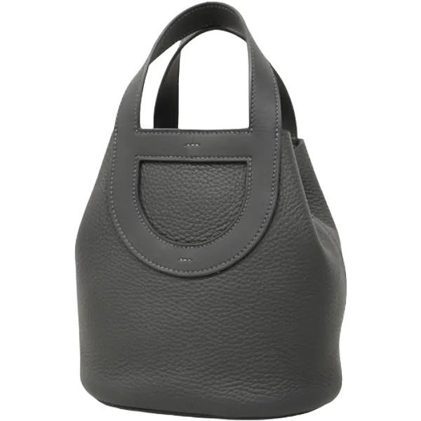 エルメス インザループ18モノクローム ハンドバッグ レザー K刻印