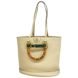 グッチ バンブー ダイアナ ハンドバッグ レザー