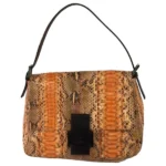 フェンディ マンマバケット ショルダーバッグ パイソン