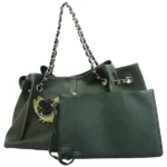 シャネル カメリア チェーンショルダーバッグ キャビアスキン