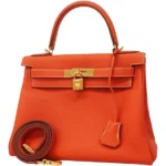 エルメス ケリー28 ハンドバッグ レザー Z刻印 ゴールド金具