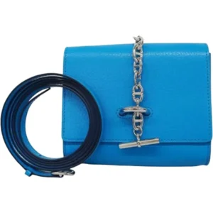 エルメス シェ―ヌダンクルコンパクト 財布 レザー B刻印 シルバー金具