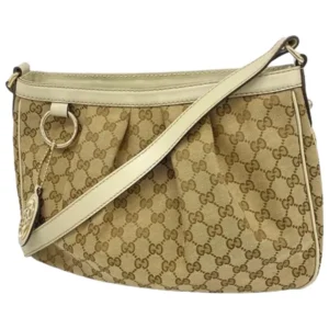 グッチ スーキー GGキャンバス ショルダーバッグ キャンバス レザー