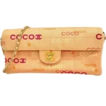 シャネル チョコバー チェーンショルダーバッグ キャンバス