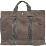 エルメス エールラインMM トートバッグ キャンバス シルバー金具