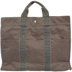 エルメス エールラインMM トートバッグ キャンバス シルバー金具