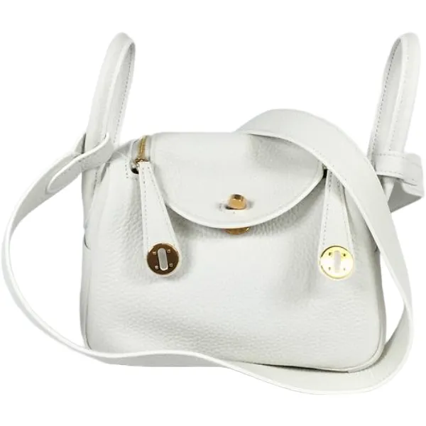 エルメス リンディミニ ショルダーバッグ レザー W刻印 ゴールド金具