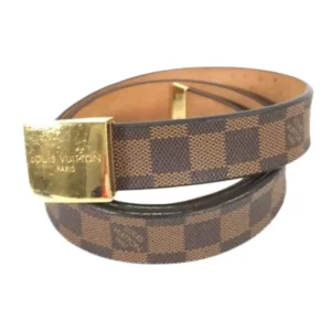 ルイ・ヴィトン ダミエ サンチュールキャレ ベルト レザー