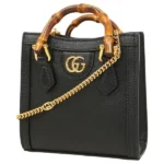 グッチ バンブー GGマーモント ダイアナスーパーミニ ショルダーバッグ レザー