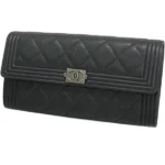 シャネル ボーイシャネル 財布 キャビアスキン