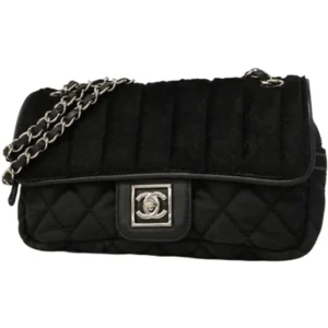 シャネル スポーツ チェーンショルダーバッグ ハラコ ナイロンキャンバス