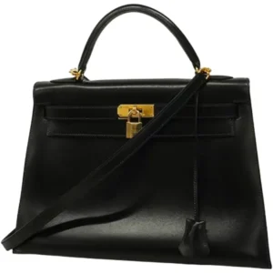 エルメス ケリー32 ハンドバッグ レザー ○W刻印 ゴールド金具