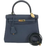 エルメス ケリー25 ハンドバッグ レザー W刻印 ゴールド金具