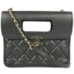 シャネル マトラッセ チェーンショルダーバッグ レザー