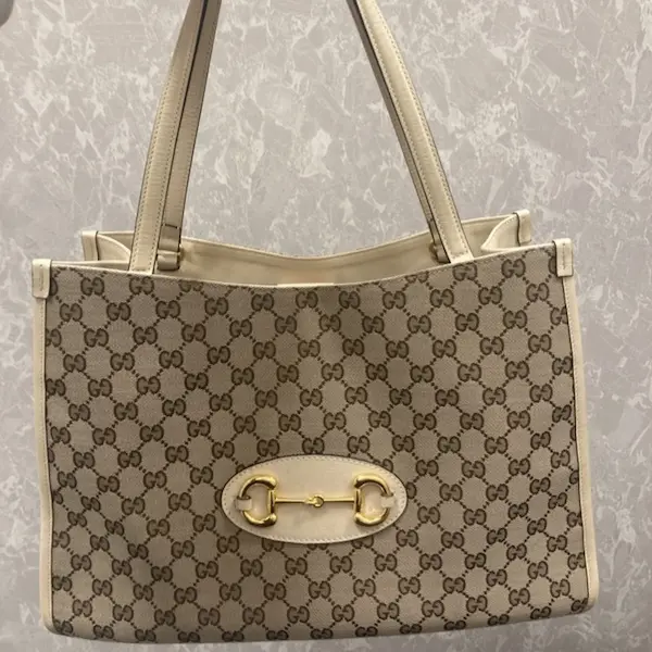 グッチ　ホースビット 1955　GGキャンバス　トートバッグ