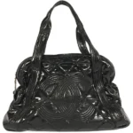 シャネル ボストンバッグ パテントレザー