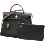 エルメス エールバッグジップPM ショルダーバッグ キャンバス レザー B刻印 シルバー金具