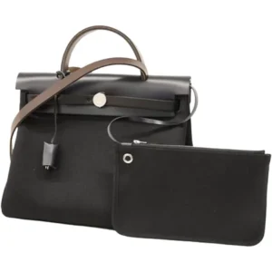 エルメス エールバッグジップPM ショルダーバッグ キャンバス レザー B刻印 シルバー金具