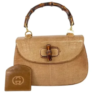 グッチ バンブー ハンドバッグ リザード