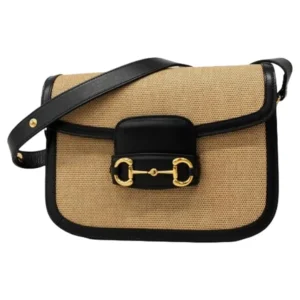 グッチ ホースビット1955 ショルダーバッグ キャンバス レザー